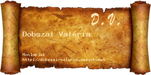 Dobszai Valéria névjegykártya