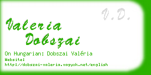 valeria dobszai business card